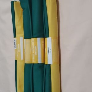 Fabric Pieces. 4 Sets. Yellow/ Dark Green.